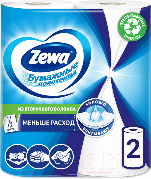 Изображение товара Бумажные полотенца Zewa 1x2рул