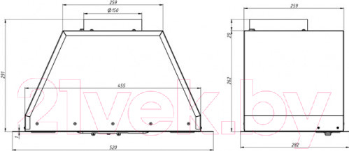 Изображение товара Вытяжка скрытая Elikor BF5634Q0 / 953689 (52, хром)