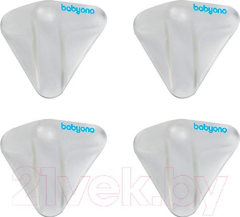 Изображение товара Набор накладок защитных для мебели BabyOno Треугольный / 951 (4шт, силиконовый)