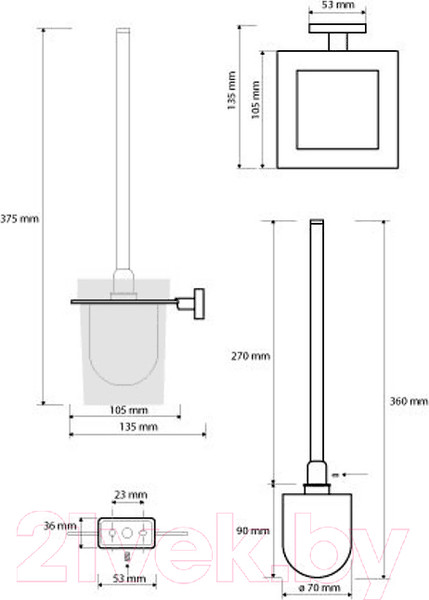 Изображение товара Ершик для унитаза Bemeta 153113012