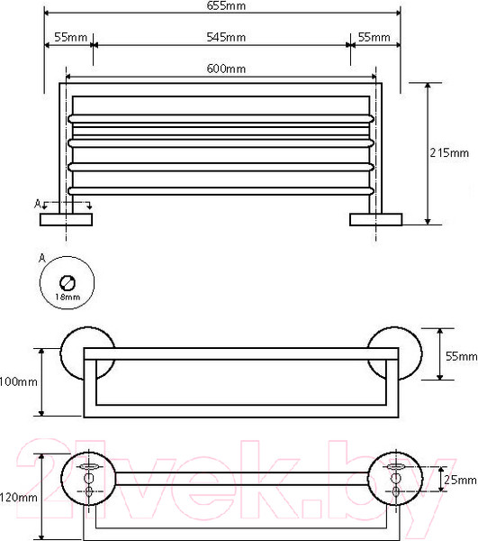 Изображение товара Полка для полотенца Bemeta 104205072