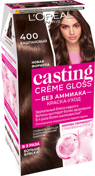 Изображение товара Крем-краска для волос L'Oreal Paris Casting Creme Gloss 400 (каштановый)