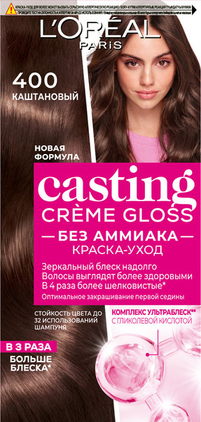Изображение товара Крем-краска для волос L'Oreal Paris Casting Creme Gloss 400 (каштановый)