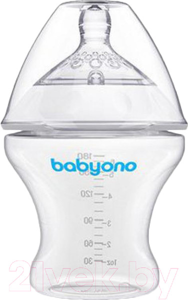 Изображение товара Бутылочка для кормления BabyOno Антиколиковая / 1450 (180мл)
