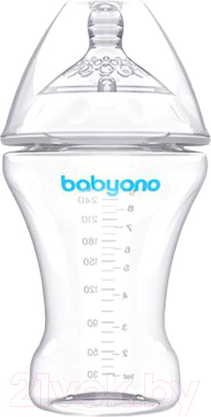 Изображение товара Бутылочка для кормления BabyOno Антиколиковая / 1451 (260мл)