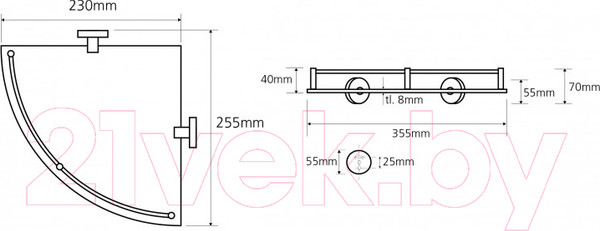 Изображение товара Полка для ванной Bemeta 104202162