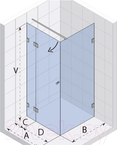 Изображение товара Душевой уголок Riho Scandic W203 / GW28200-1L-6033 (100x80)