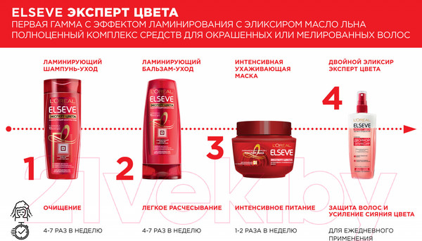 Изображение товара Маска для волос L'Oreal Paris Elseve Эксперт цвета (300мл)