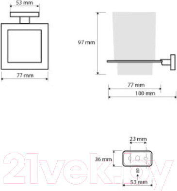 Изображение товара Стакан для зубной щетки и пасты Bemeta 153110052