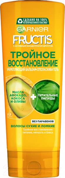Изображение товара Бальзам для волос Garnier Fructis Тройное Восстановление (387мл)