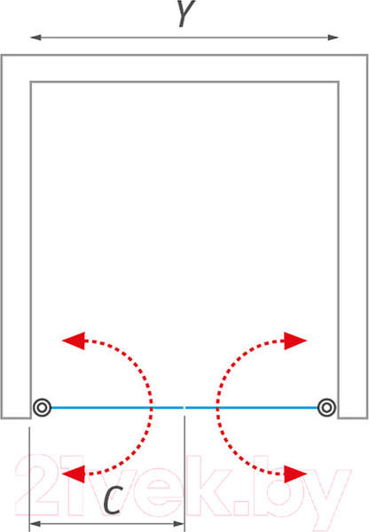 Изображение товара Душевая дверь Roltechnik Lega Lift Line LZCN2/80 (хром/прозрачное стекло)