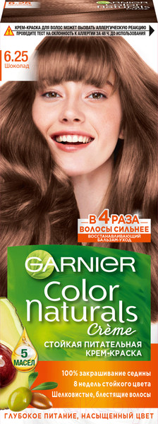 Изображение товара Крем-краска для волос Garnier Color Naturals Creme 6.25 (шоколад)