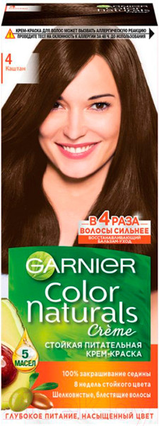 Изображение товара Крем-краска для волос Garnier Color Naturals Creme 4 (каштан)