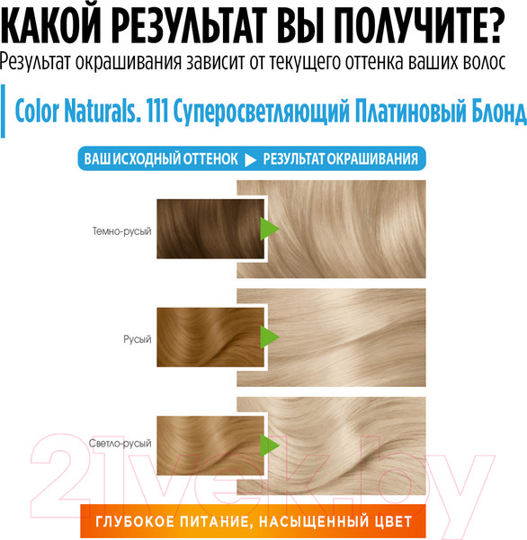 Изображение товара Крем-краска для волос Garnier Color Naturals Creme 111 (платиновый блондин)