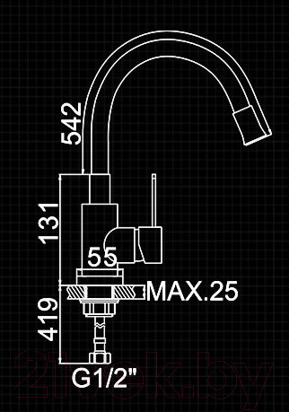 Изображение товара Смеситель Ledeme L74004-2 (черный)
