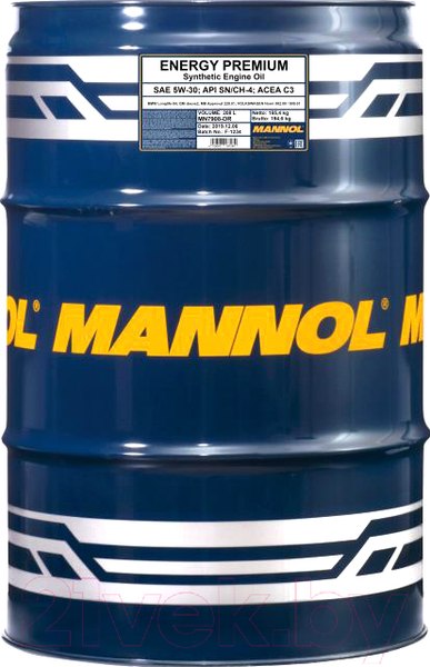 Изображение товара Моторное масло Mannol Energy Premium 5W30 / MN7908-DR (208л)