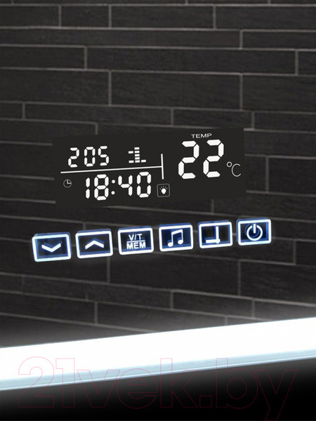 Изображение товара Зеркало Континент Demure Led 90x70 (с музыкальным блоком, подогревом)