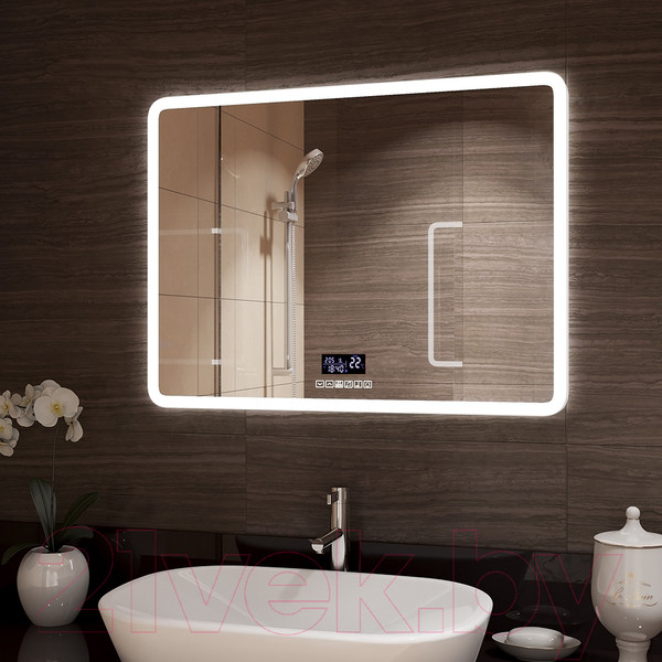 Изображение товара Зеркало Континент Demure Led 90x70 (с музыкальным блоком, подогревом)