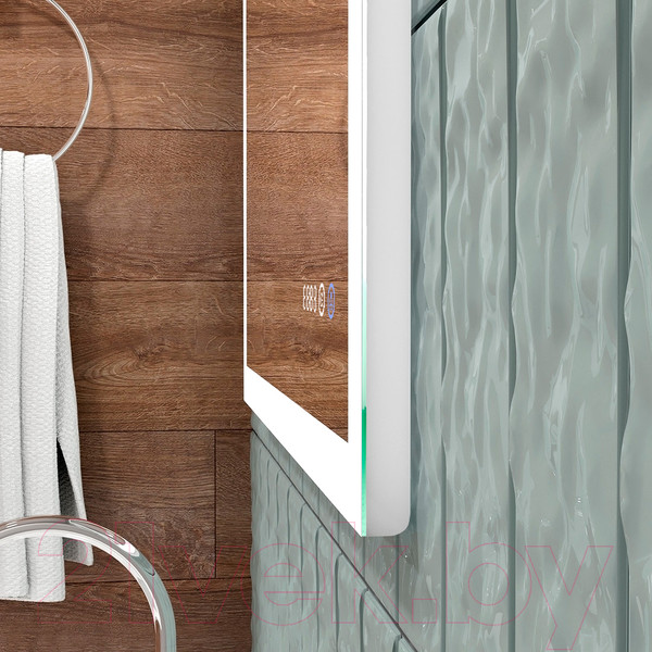 Изображение товара Зеркало Континент Sevilla Led 60x80 (с часами)