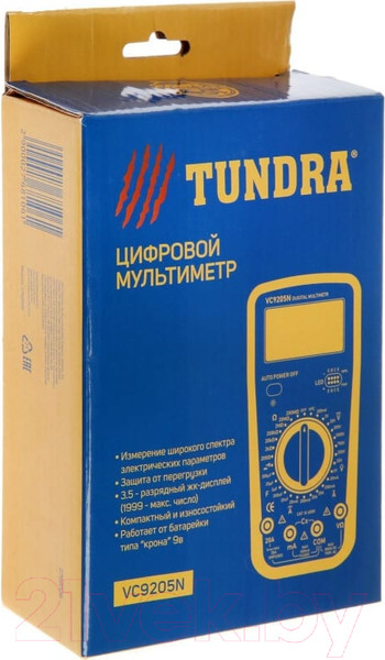 Изображение товара Мультиметр цифровой Tundra VC9205N (2768106)