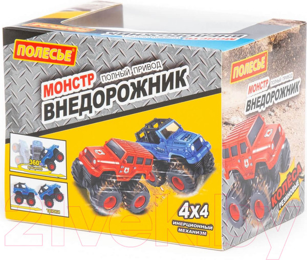 Изображение товара Автомобиль игрушечный Полесье Монстр Внедорожник пикап / 78803 (инерционный)