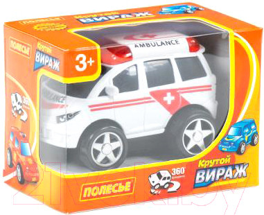 Изображение товара Автомобиль игрушечный Полесье Крутой Вираж скорая помощь / 78896