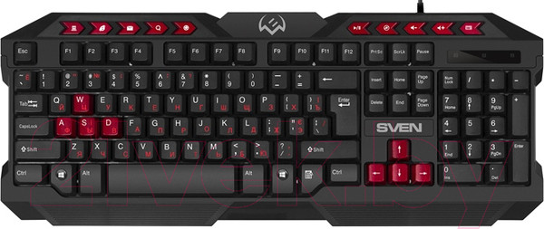 Изображение товара Комплект клавиатура и мышь Sven GS-9200 (черный, с ковриком)