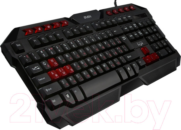 Изображение товара Комплект клавиатура и мышь Sven GS-9200 (черный, с ковриком)