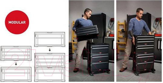 Изображение товара Тележка инструментальная Keter Set 6 Drawer / 237786 (черный)