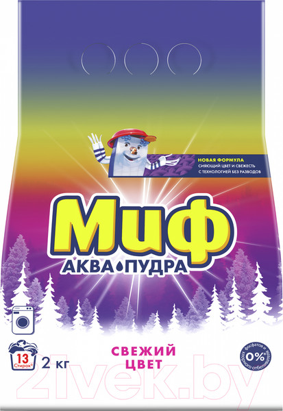 Изображение товара Стиральный порошок Миф Cвежий цвет 3 в 1 (2кг)