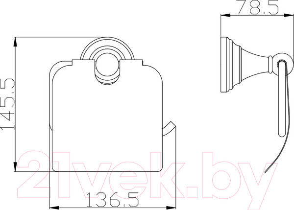 Изображение товара Держатель для туалетной бумаги Slezak RAV Morava MKA0400SM (бронза)