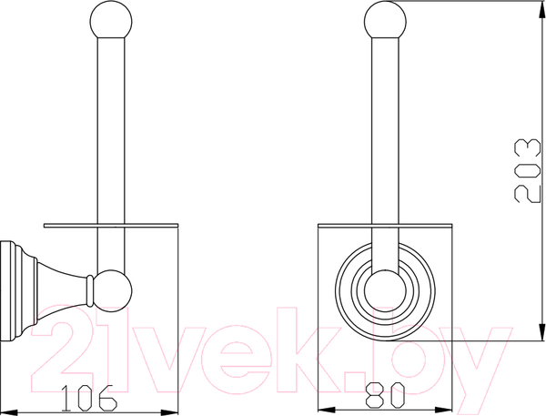 Изображение товара Держатель для туалетной бумаги Slezak RAV MKA0402SM Morava (бронза)