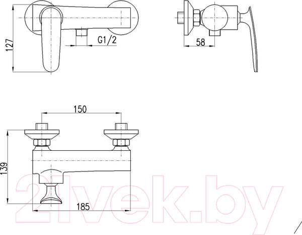 Изображение товара Смеситель Slezak RAV Tigris TG181.5