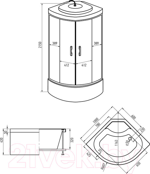 Изображение товара Душевая кабина Erlit ER5710TP-C24-RUS