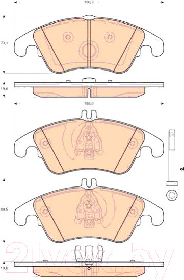 Изображение товара Тормозные колодки TRW GDB1737