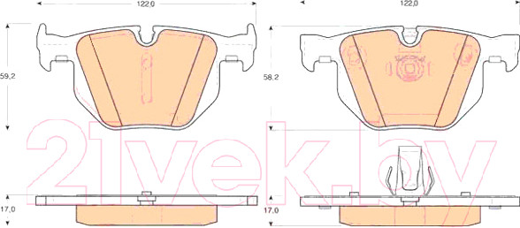 Изображение товара Тормозные колодки TRW GDB1727