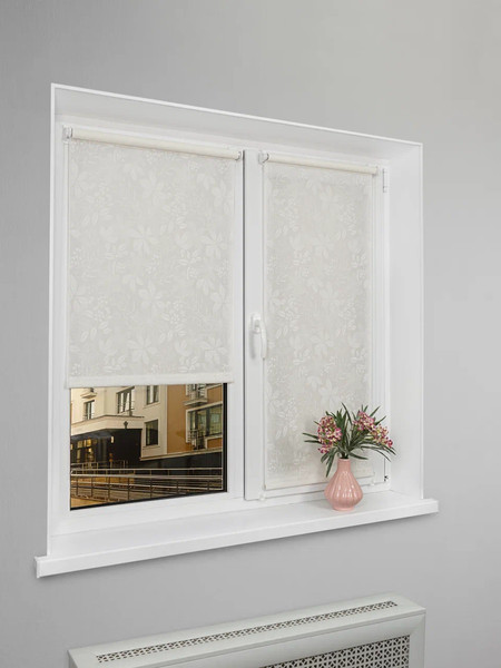 Изображение товара Рулонная штора Lm Decor Флауэр LM 45-01 220x185 (светло-серый)