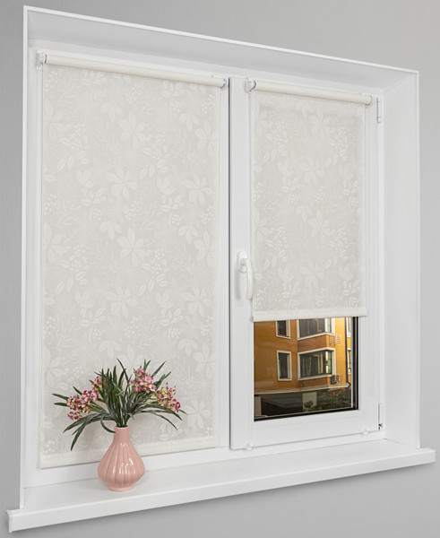 Изображение товара Рулонная штора Lm Decor Флауэр LM 45-01 220x185 (светло-серый)