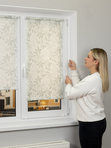 Изображение товара Рулонная штора Lm Decor Флауэр LM 45-02 85x160 (серый)