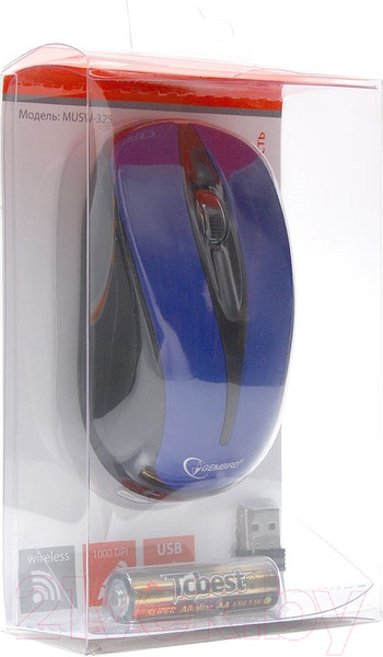 Изображение товара Мышь Gembird MUSW-325-B (синий)