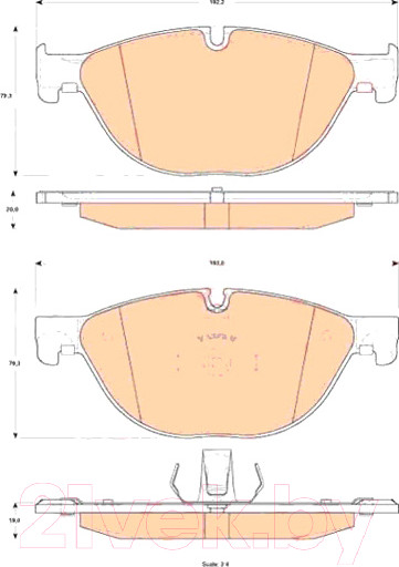 Изображение товара Тормозные колодки TRW GDB1838