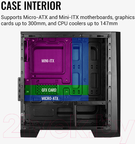 Изображение товара Корпус для компьютера AeroCool Cylon Mini (черный)