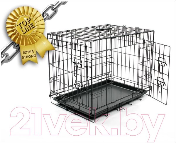 Изображение товара Клетка для животных Duvo Plus Pet Kennel Large 780/482/DV (черный)