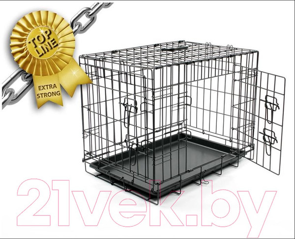 Изображение товара Клетка для животных Duvo Plus Pet Kennel Small 780/480/DV (черный)