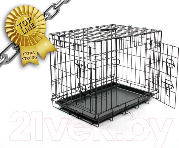 Изображение товара Клетка для животных Duvo Plus Pet Kennel XX-Large 780/484/DV (черный)