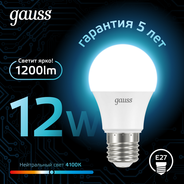 Изображение товара Лампа Gauss Globe 12W 4100K / 102502212