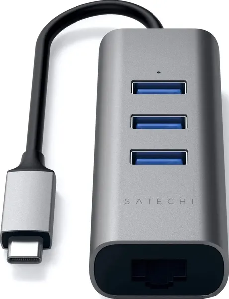 Изображение товара Док-станция для ноутбука Satechi Type-C 2-in-1 ST-TC2N1USB31AM