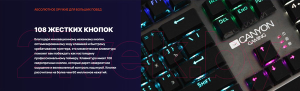 Изображение товара Клавиатура Canyon Nightfall GK-7 / CND-SKB7-RU
