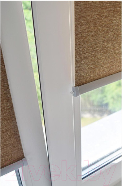 Изображение товара Рулонная штора Delfa Сантайм Премиум Pontos СРШ-01МП 322708 (62x170, мокка)