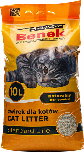 Изображение товара Наполнитель для туалета Super Benek Натуральный (10л/7.2кг)